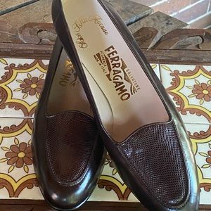 Salvatore Ferragamo Brown Flats